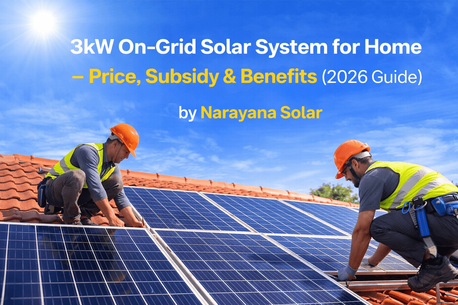 3kW On-Grid Solar System for Home – Price, Subsidy & Benefits (2026 Guide)