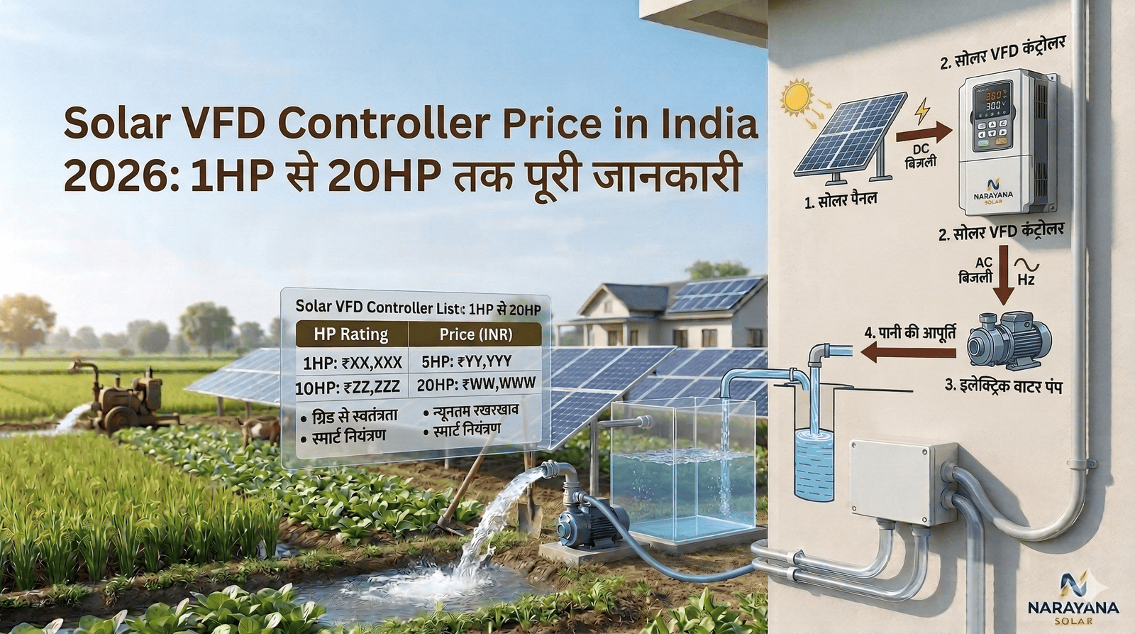 Solar VFD Controller Price in India 2026: 1HP से 20HP तक पूरी जानकारी