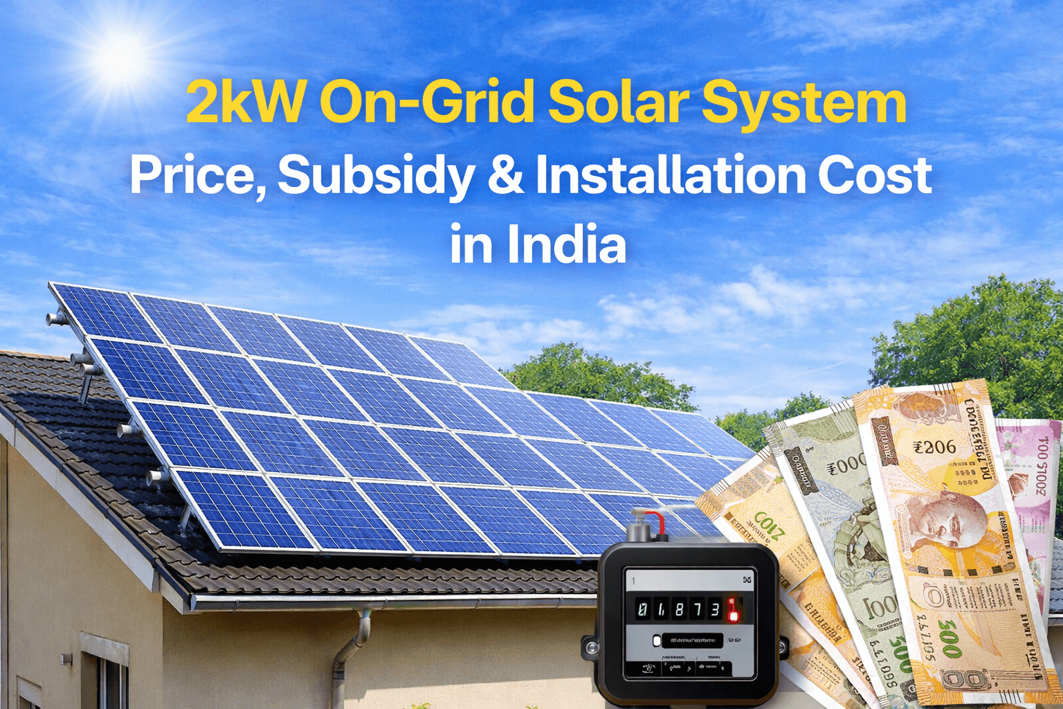 2kW On-Grid Solar System Price, Subsidy & Installation Cost in India (2026 Guide)